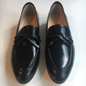 J Crew academy loafers in leather - black